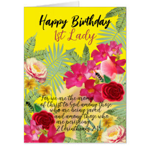 Happy Birthday 1st Lady Card