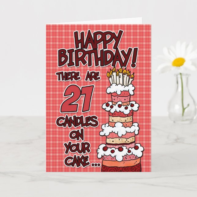 Happy Birthday - 21 Years Old Card | Zazzle
