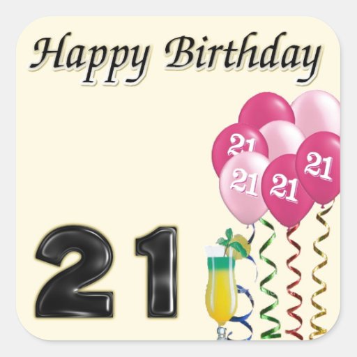 270+ Happy 21st Birthday Stickers and Happy 21st Birthday Sticker ...