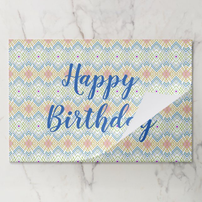 Happy Birthday 25 Paper Paper Placemat (Folded)