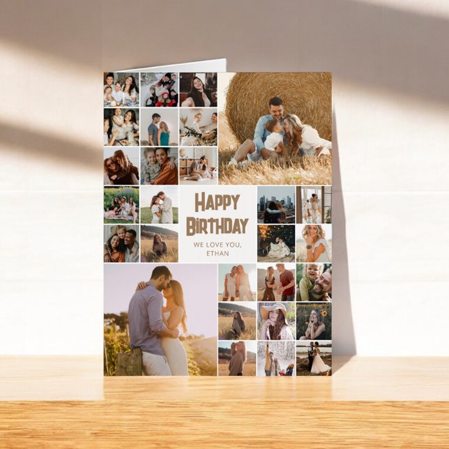 Happy Birthday 29 Photo Collage  Card (Creator Uploaded)