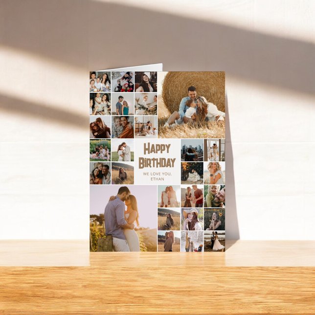 Happy Birthday 29 Photo Collage  Card (Creator Uploaded)