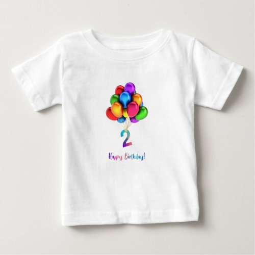 Happy Birthday 2 years Baby T_Shirt