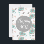 Happy Birthday 30th 50th 60th Floral Card<br><div class="desc">Wish someone a Happy Birthday with this cool poppies floral pattern card! Designed by Dream Big Digital Design!</div>