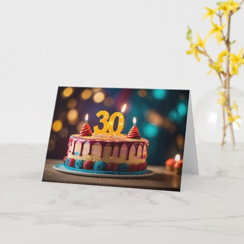 Happy Birthday 30th Card