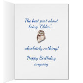 Happy Birthday 30th Fun Little Owl Bird (Inside (Right))
