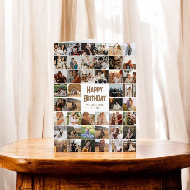 Happy Birthday 39 Photo Collage Card (Creator Uploaded)