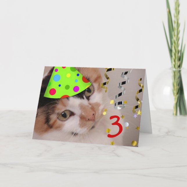 Happy Birthday 3 Year Old Card (Front)
