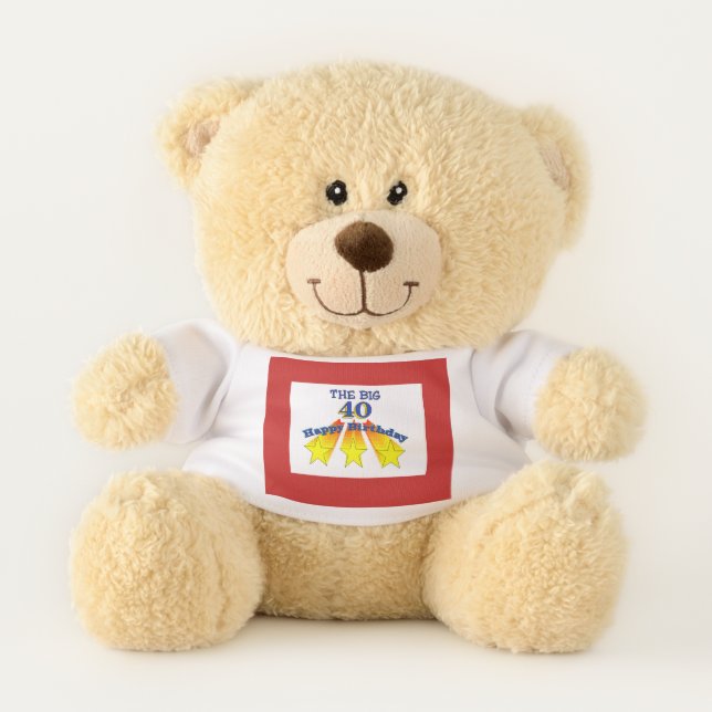 Happy Birthday 40-year-old Teddy Bear (Front)