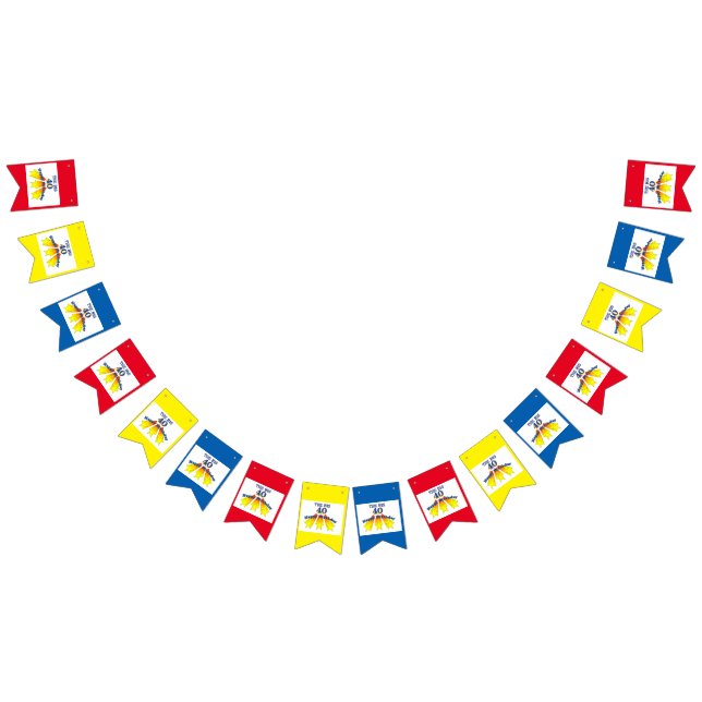 Happy Birthday 40th Birthday Bunting Flags (All)