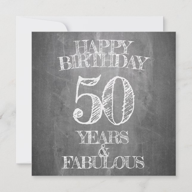 Happy Birthday - 50 Years & Fabulous (Front)
