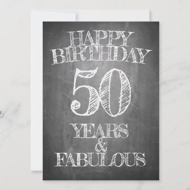 Happy Birthday - 50 Years & Fabulous (Front)