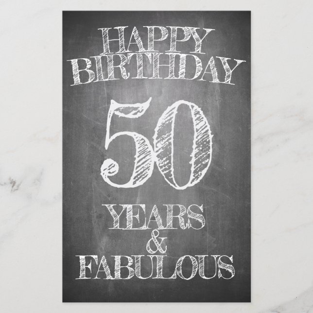 Happy Birthday - 50 Years & Fabulous (Front)
