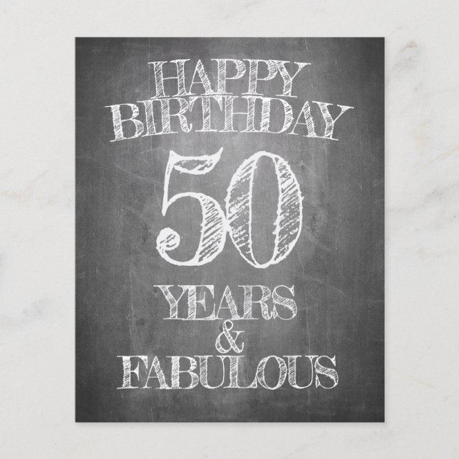 Happy Birthday - 50 Years & Fabulous (Front)