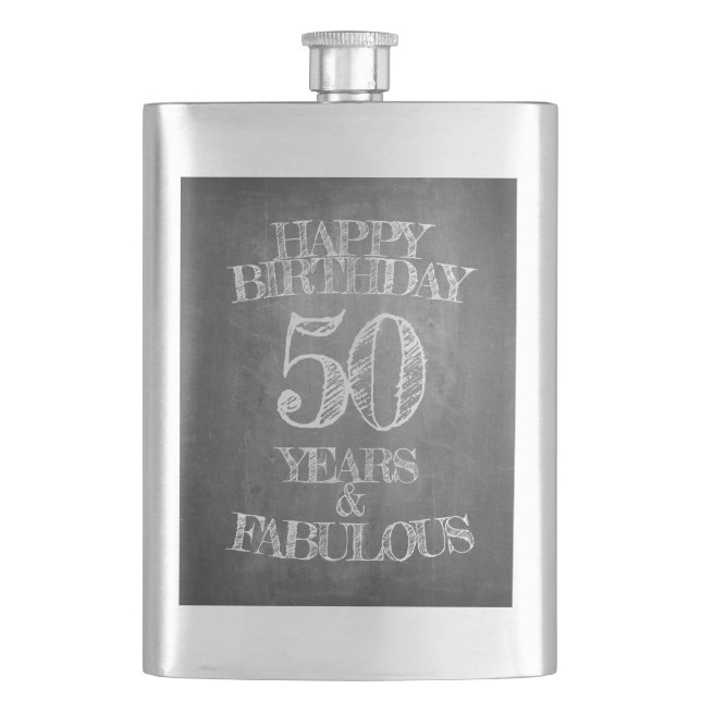 Happy Birthday - 50 Years & Fabulous Flask (Front)