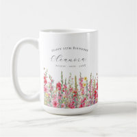 Happy Birthday 55th August Birth Flower Custom