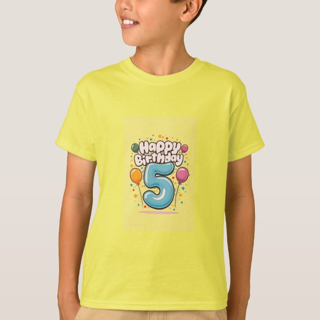 Happy Birthday 5 T-Shirt (Front)