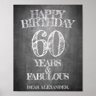 Happy Birthday - 60 Years & Fabulous Poster