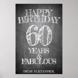 Happy Birthday - 60 Years & Fabulous Poster