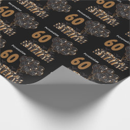 Happy Birthday 60 Years Old Wrapping Paper | Zazzle