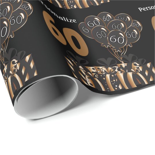 Happy Birthday 60 Years Old Wrapping Paper | Zazzle.com