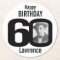 Happy birthday 60th name and photo paper coasters