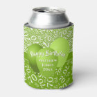 Happy Birthday 70th Number Pattern Green and White