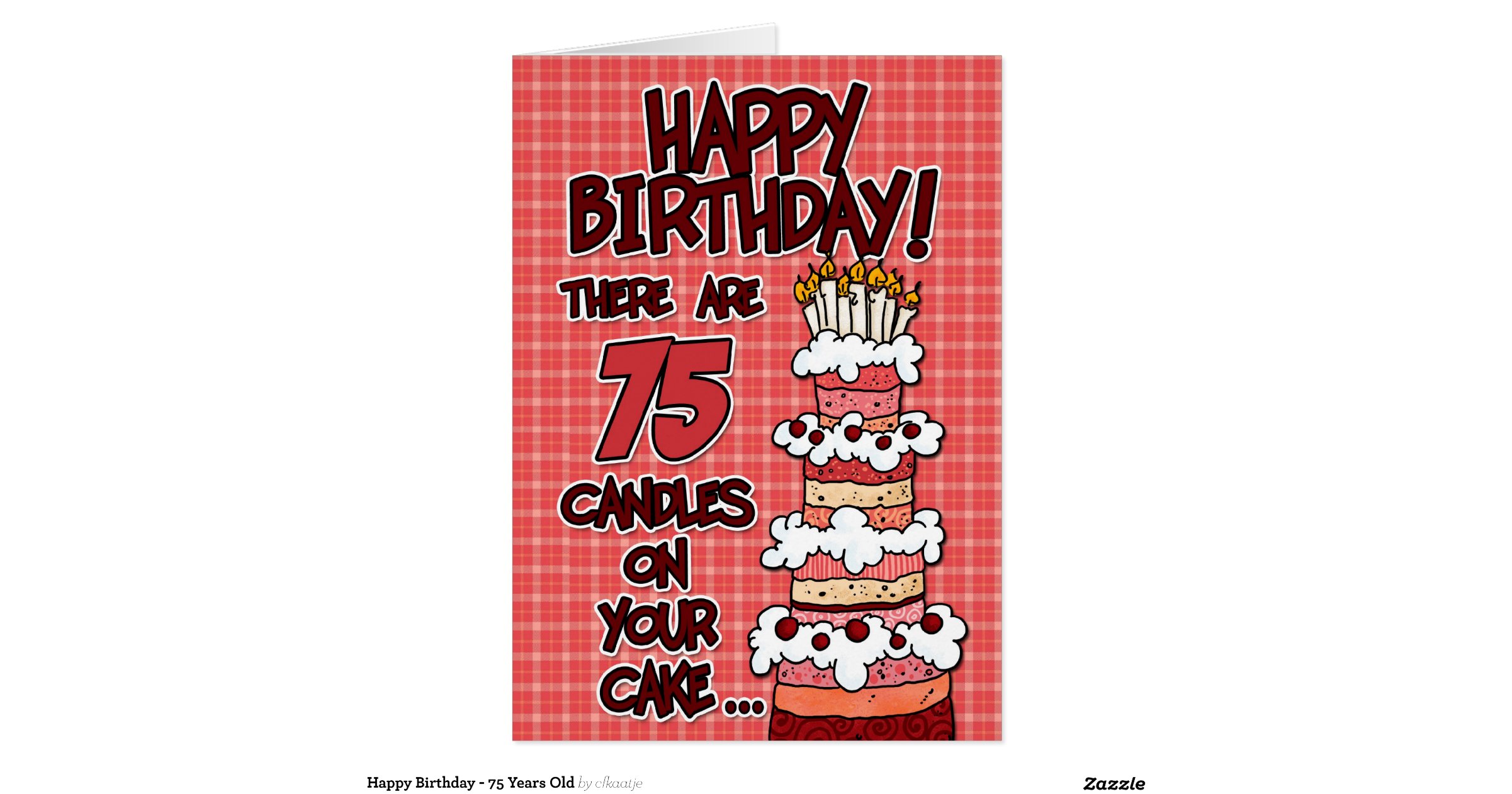 Happy birthday 75 years old greeting card