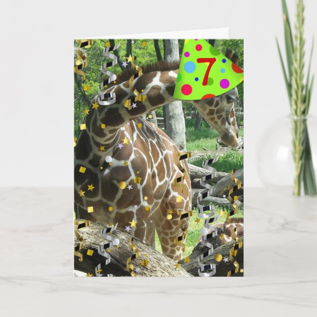 Happy Birthday 7 Year Old Card (Front)