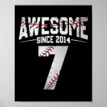 Happy Birthday 7th 7 Year Old Sketll Boys Seven 20 Poster