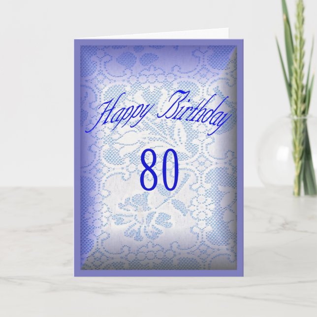 Happy Birthday 80 years old Card (Front)