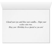 Happy Birthday 97 Pink Cake stripes Birthday Card (Inside Horizontal (Bottom))