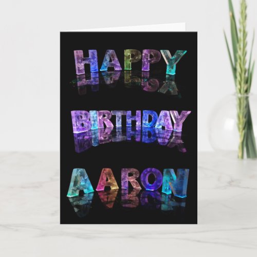 Happy Birthday Aaron Card