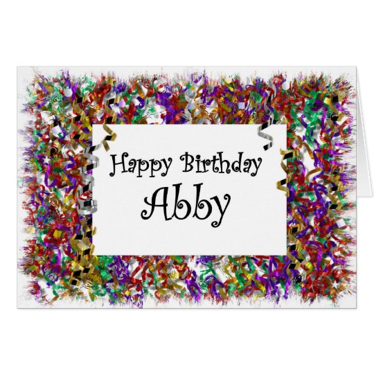 Happy Birthday Abby Card | Zazzle.com