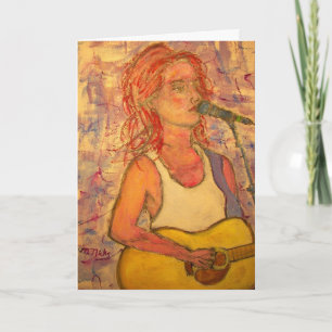 happy birthday acoustic girl card