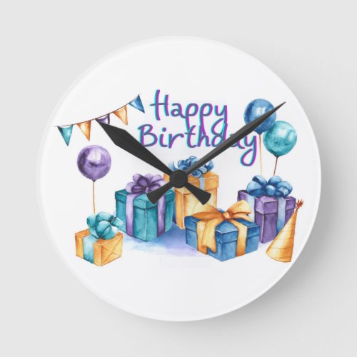 Happy Birthday  Acrylic Wall Clock