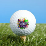 Happy Birthday Add Name Gift 12 Golf Balls at Zazzle