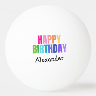 Happy Birthday Add Name Gift 3 Golf Balls