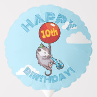 Happy Birthday! Add The Age Opossum & Red Balloon