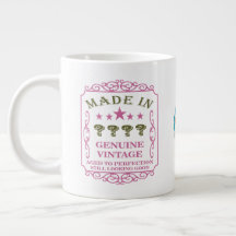 Happy Birthday Add Year Name Date Vintage Pink