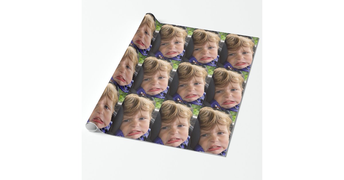 Happy birthday add your own funny photo wrapping paper Zazzle