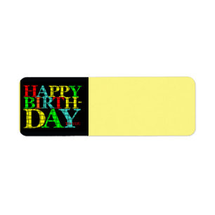 Happy Birthday Address Label