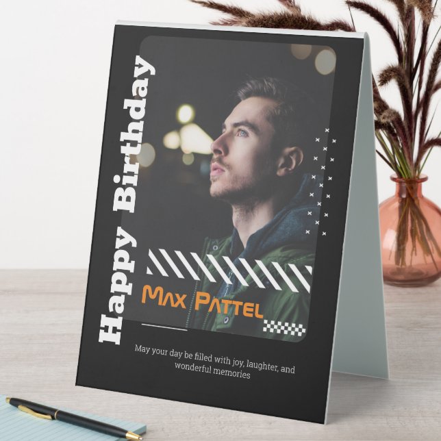 Happy Birthday Adult Personalize  Table Tent (In SItu (Table))