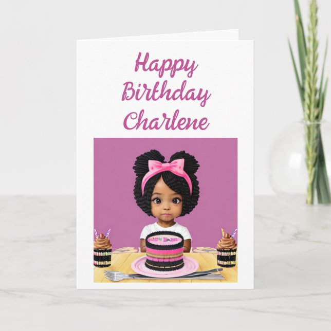 Happy Birthday | African-American Child  Card (Front)