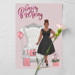 Happy Birthday African American Woman Card<br><div class="desc">This design may be personalized in the area provided by changing the photo and/or text. Or it can be customized by clicking Personalize this Template and then choosing the click to customize further option and delete or change the color of the background, add text, change the text color or style,...</div>