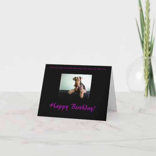 Happy Birthday Airedale Terrier Card