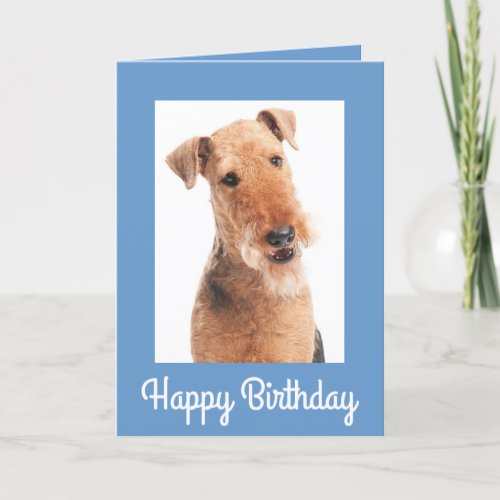 Happy Birthday Airedale Terrier Dog Greeting Card