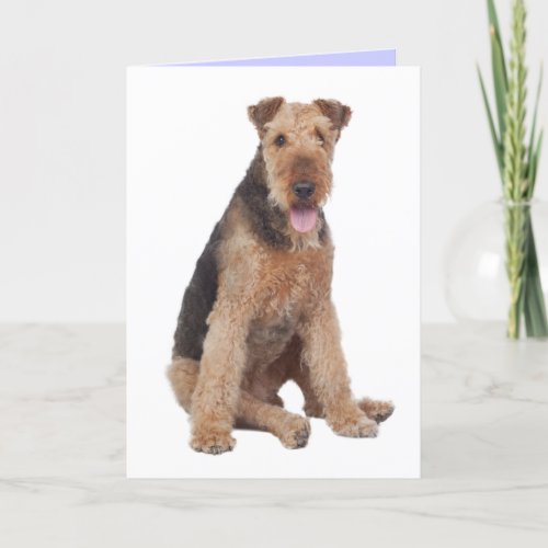 Happy Birthday Airedale Terrier Puppy Dog Card
