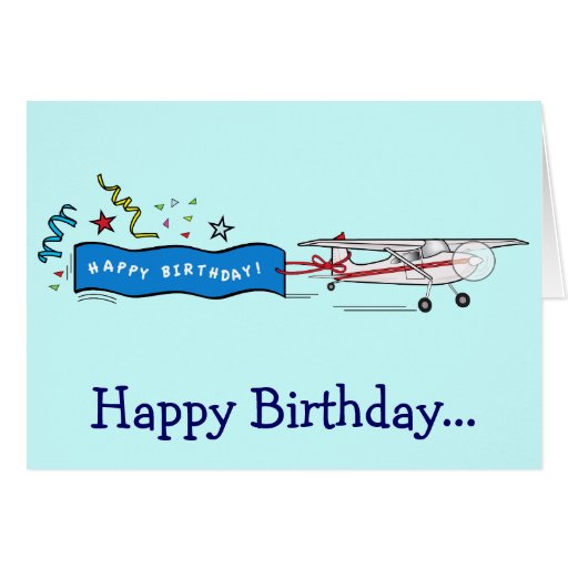 Happy Birthday Airplane the Whole Gang Greeting Card.