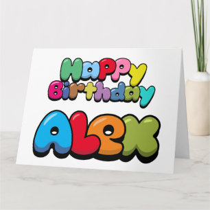 Happy Birthday Alex Card